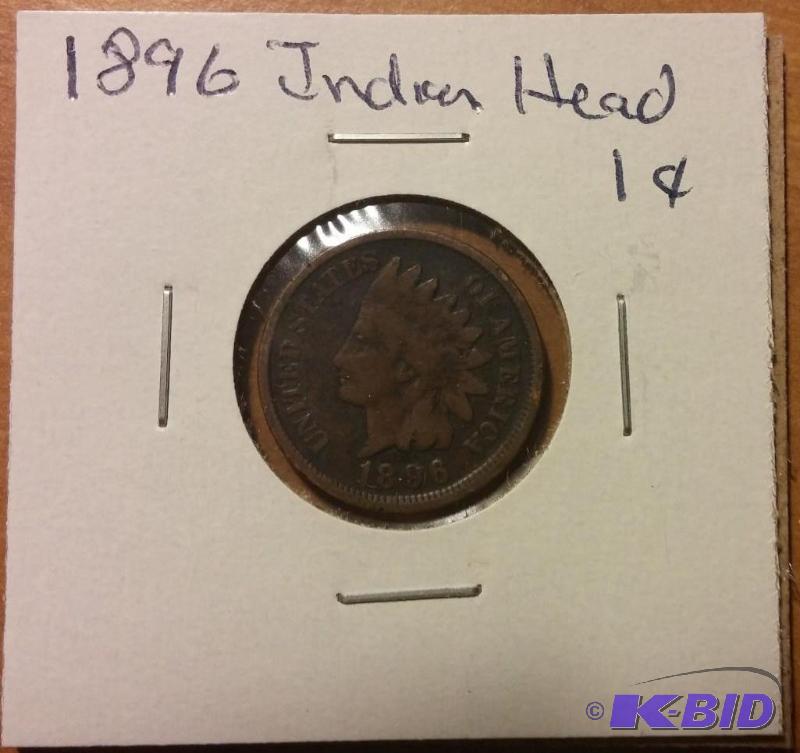1896 INDIAN HEAD ONE CENT...