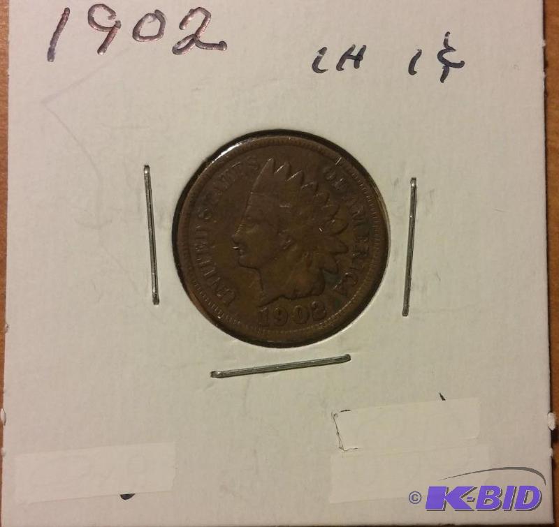 1902 INDIAN HEAD ONE CENT...
