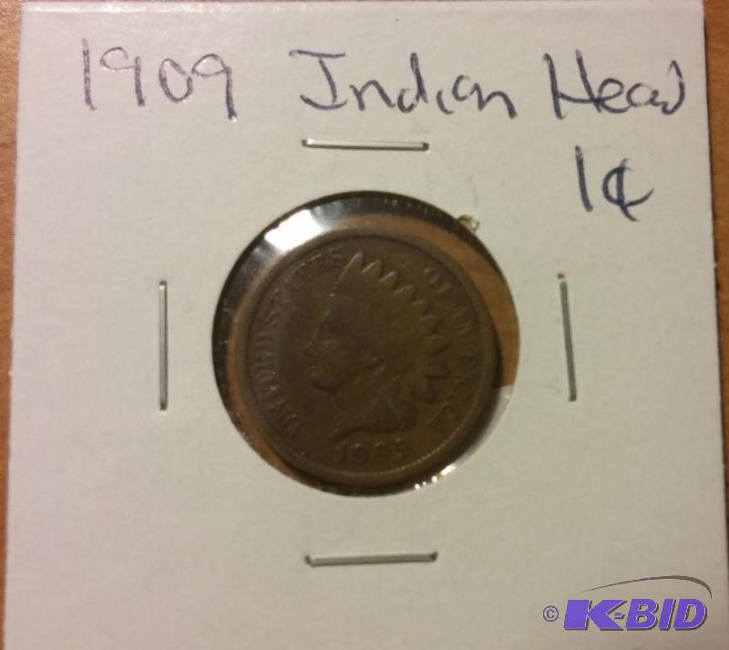 1909 INDIAN HEAD ONE CENT...