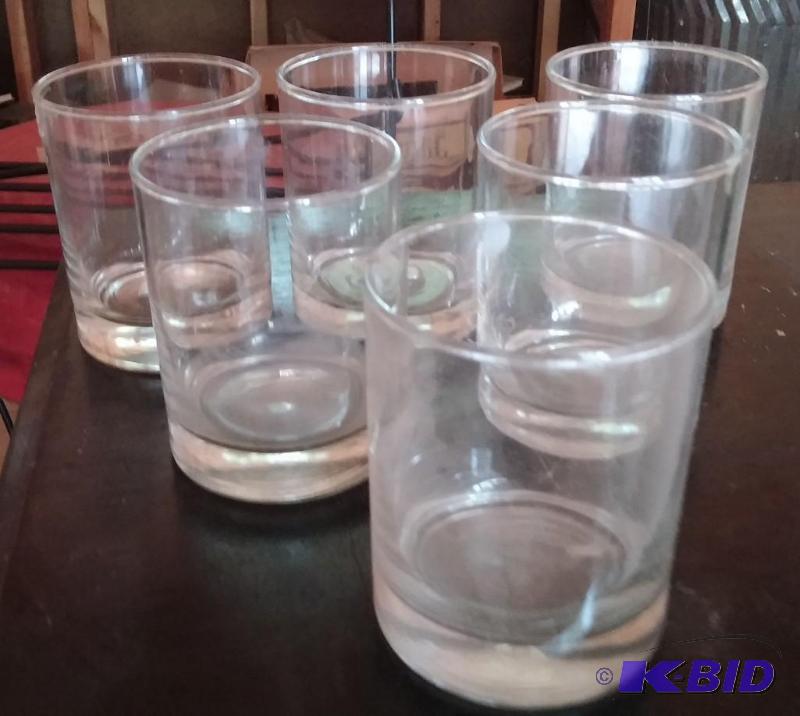 lot 28 image: Set of 6 Vintage Heavy highball glasses...