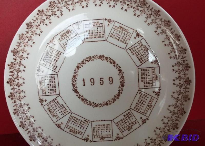 lot 61 image: Vintage Ceramic Plate As Shown-great shape...
