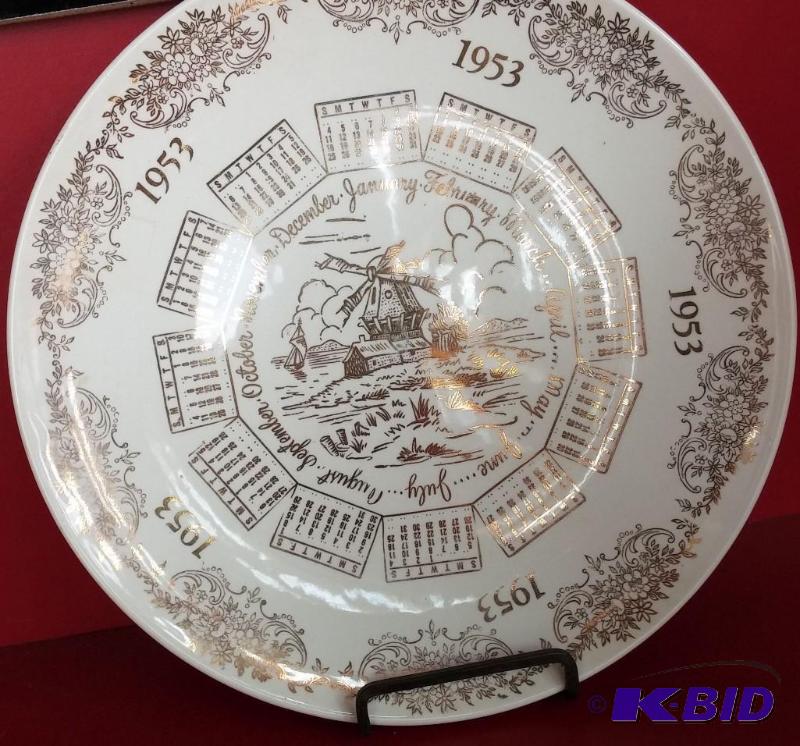 lot 65 image: Vintage Ceramic Plate As Shown-great shape...