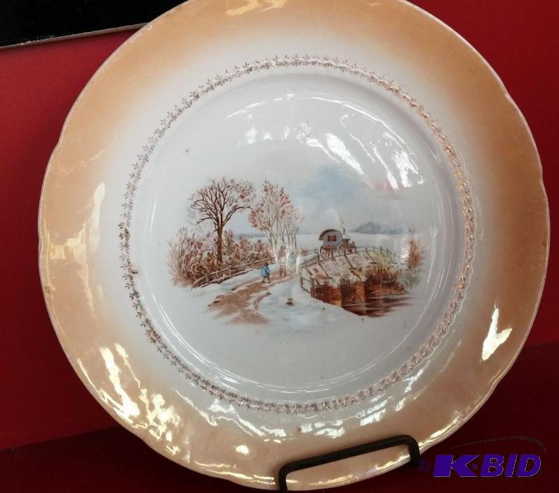 lot 72 image: Vintage Ceramic Plate As Shown-great shape...