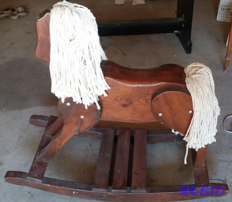 Handcrafted Wooden Rocking Horse-Solid and He...