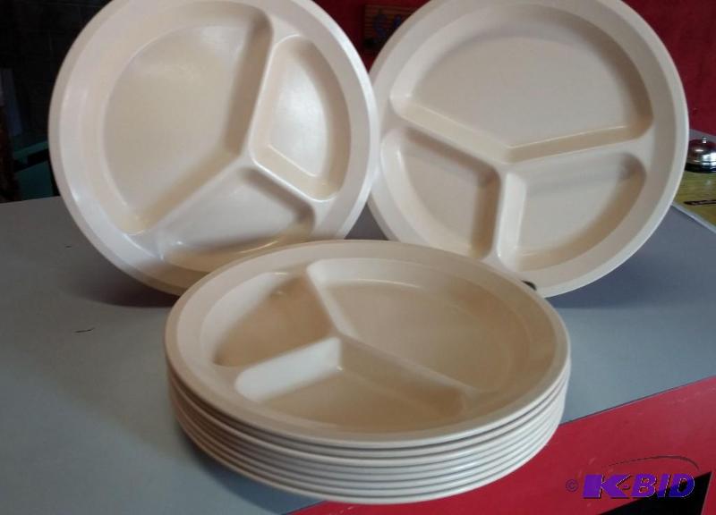 Lot of 10 HEAVY serving divided Serving Plate...