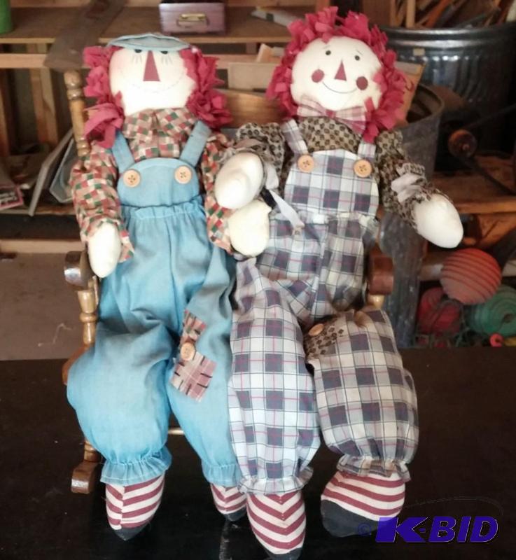 Rocker Raggedy Ann and Andy--great condition...