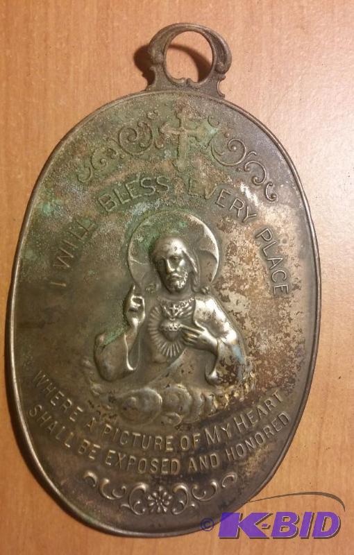 Vintage Metal Jesus Sign--5&quot...