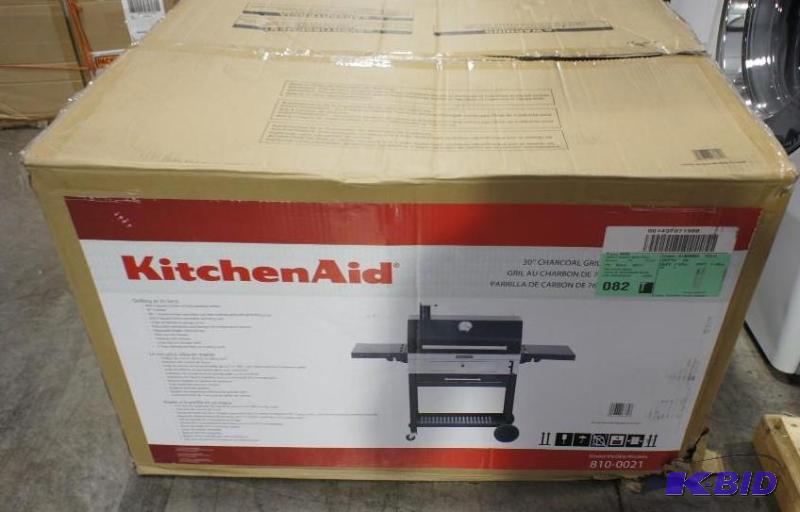 lot 16 image: New in box Kitchen Aid 30" Charcoal Gril...