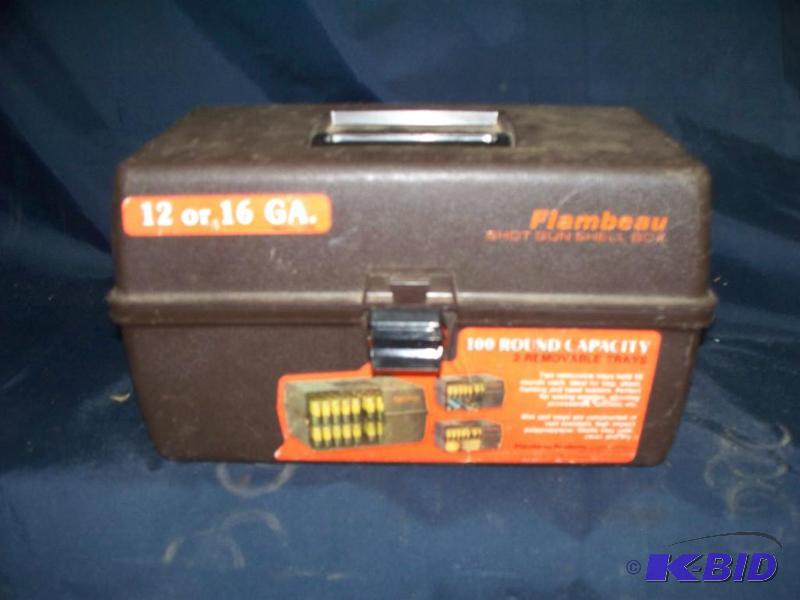 Flambeau shell box with 50 12 gauge shells...