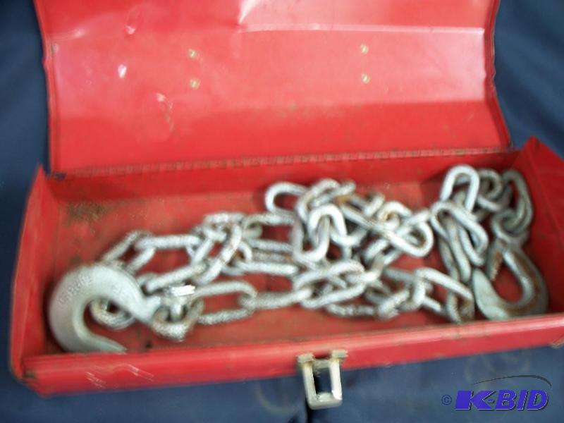 tool box with tow chain...