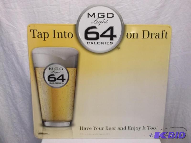lot 32 image: Collectable MGD 64 metal sign measuring 30&qu...
