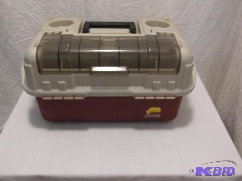 lot 42 image: Plano tackle box appears in great usable cond...