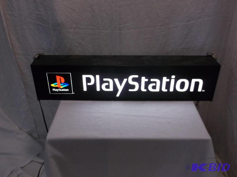lot 51 image: PLAY STATION illuminated sign measuring 36&qu...