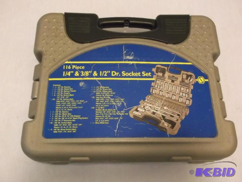 lot 52 image: Lot with 116 piece Dr. socket set missing a c...