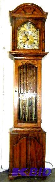lot 1 image: Oak Tempus Fugit&nbspGrandfather Clock by Ho...