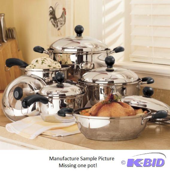 lot 102 image: Ginnys Brand 9-Piece Stainless Steel &quotP...