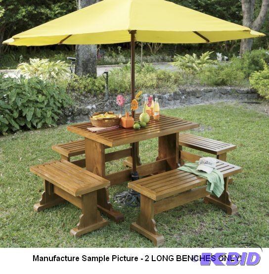 lot 106 image: Lot of 2 Picnic Table Benches - LONG BENCHES ...