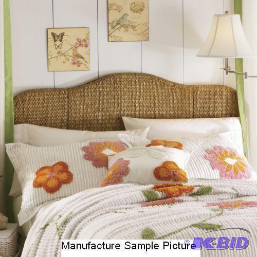 lot 112 image: King Size Seagrass Natural Headboard - Design...
