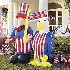 lot 119 image: Inflatable Uncle Sam and Eagle - A grand salu...