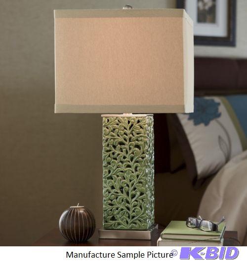 lot 137 image: Ceramic Leaf Lamp -&nbspA flourishing hedger...