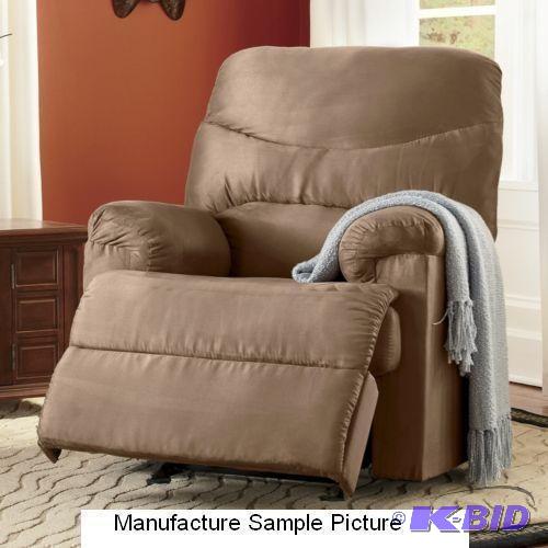 lot 152 image: Light Brown Microfiber Arcadia Recliner by Ac...