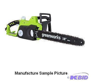 lot 173 image: Greenworks 18" Electric Chain Saw - Mode...