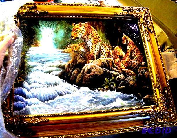 lot 180 image: Cheetah Painting - Looks New...