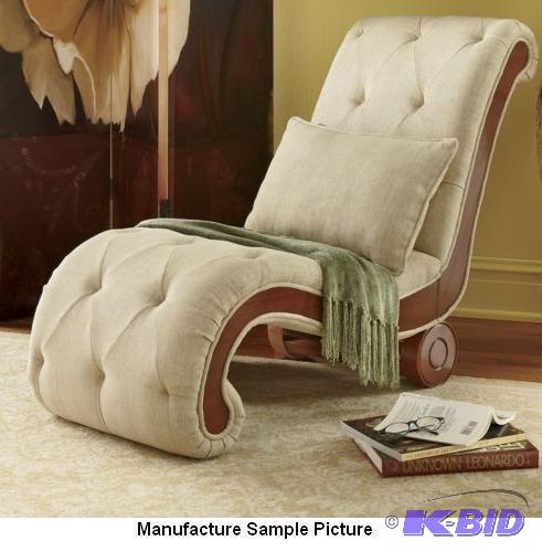 lot 205 image: Curved Lounge Chaise - With comfort and elega...