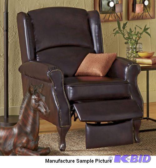lot 206 image: Brown Like Leather Nailhead&nbspWingback R...
