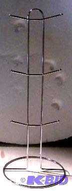 lot 219 image: Six Cup Mug Stand - Chrome plated - 6" i...