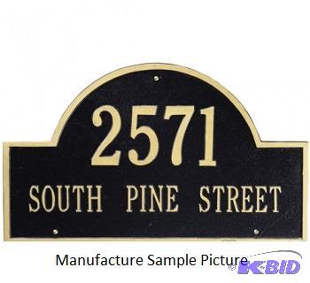 lot 39 image: Metal Black and Gold Accent House Marker - Pr...