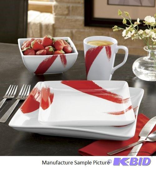 lot 61 image: Brushstroke Dinnerware Set - Like brushstroke...