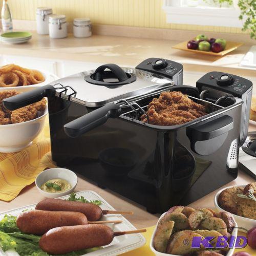 lot 62 image: Stainless Dual Deep Fryer - Ginnys Brand Dou...