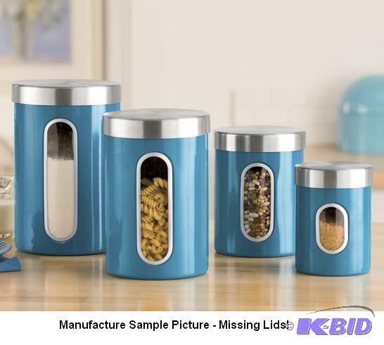 lot 66 image: Window Canisters - Island Blue - &quotW...