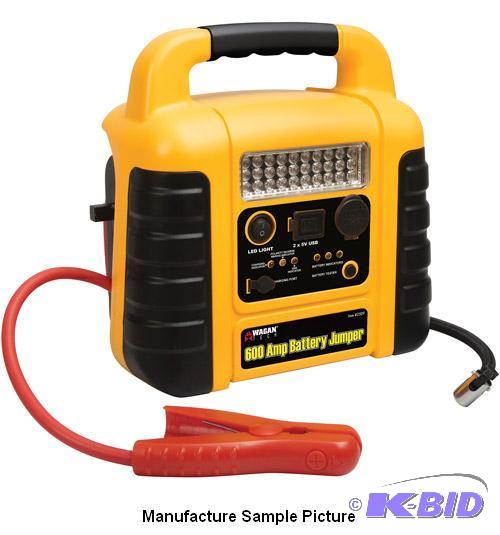 lot 91 image: Wagantech 600 Amp Battery Jumper with Air Com...
