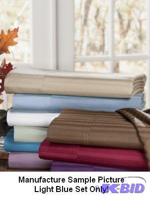 lot 95 image: Divatex 400 Thread Count Sheet Set - Light Bl...