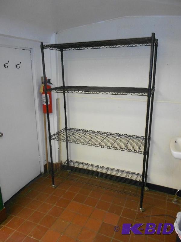 Rolling 4 Shelf Wire Rack