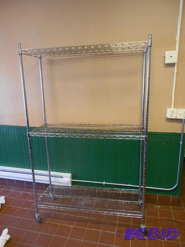 Rolling 3 Shelf Wire Rack
