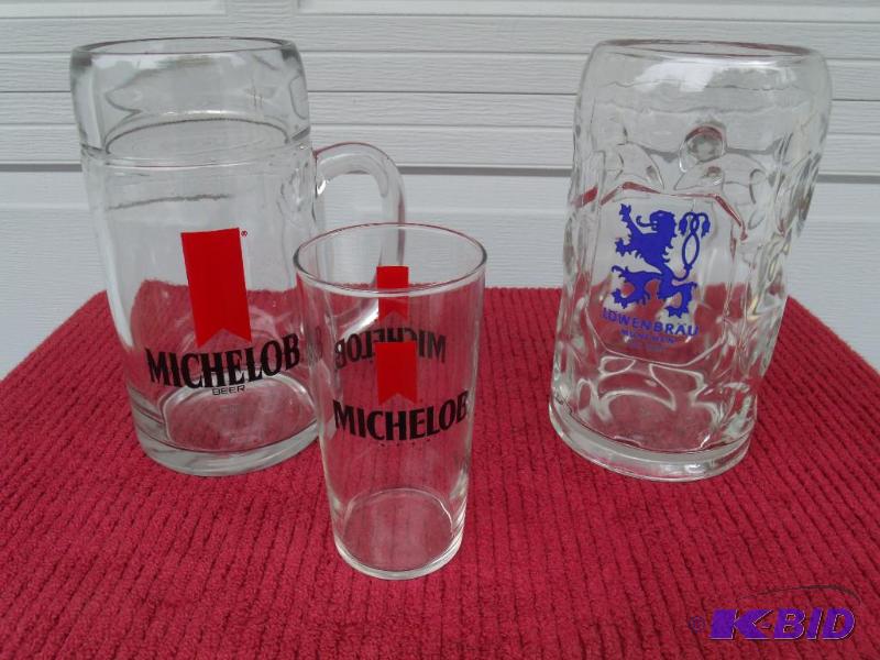 Michelob and Lowenbau Beer Mugs