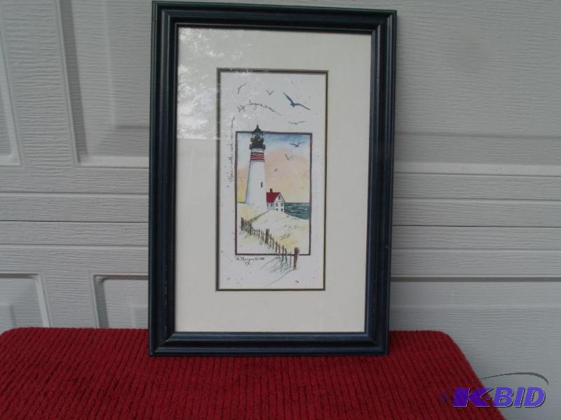 Framed Lighthouse Print   D. Morgan