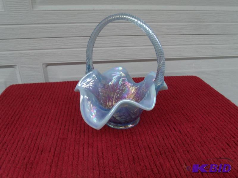 Fenton Blue Basket