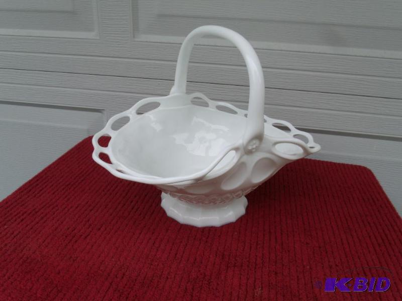 Large Milkglass Basket