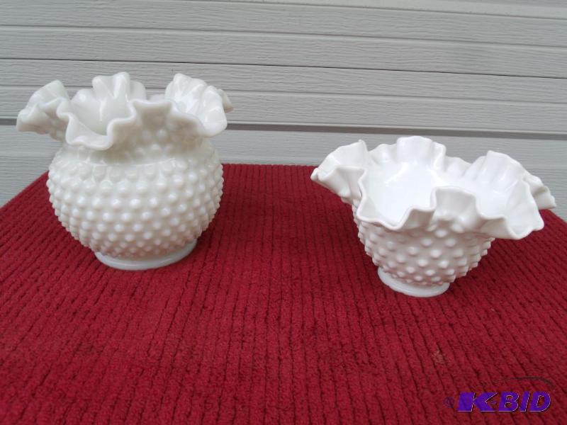 Fenton Milkglass Bowls   Lot2
