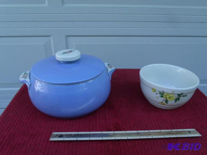 Vintage Halls Covered Casserole and Knowles Bowl