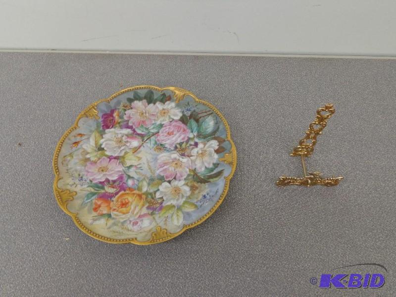 Large Serving Plate 14&quot Diameter - Flora...