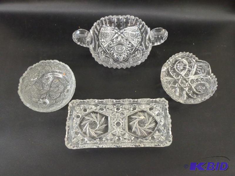 CrystalGlass Bowls Large Bowl is 7&quot x 3...