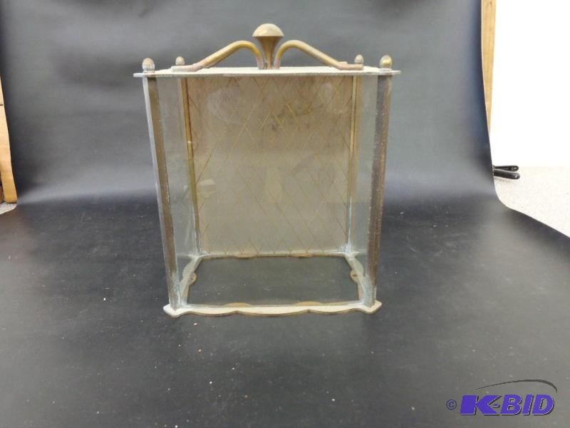 Brass and Glass Light Cover 7 12&quot Tall ...