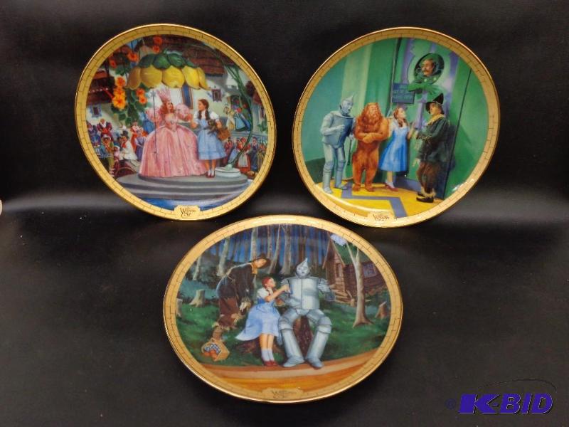 3 Collector Plates From the Wizard Of OZ 8&qu...