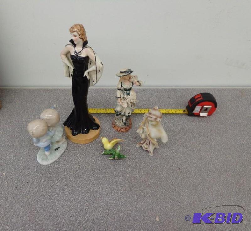 5 Vintage Figurines 1- Tall Lady 11&quot Tal...