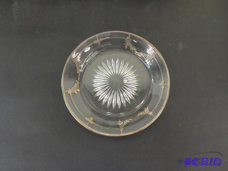 Vintage Plate Looks to Have Silver Leaf Overl...